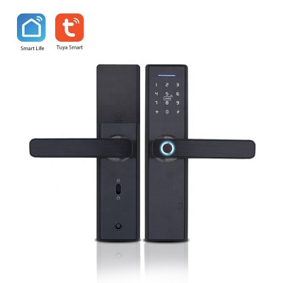 Hot sale smart home system tuya APP control smart door lock with fingerprint