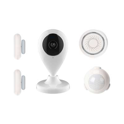 Tuya Smart PIR Door Sensor Siren and WiFi IP Camera Video Alarm Security System Kit