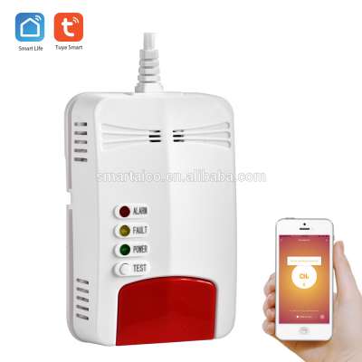 Security Wifi Combustible Gas Leak Standalone Detector Sensor Support Tuya Smart Life App Remote Control High Sensitive