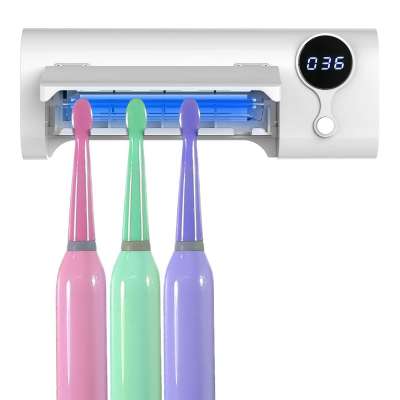 Family Bathroom Wall Mounted UV Sterilizer Toothbrush Organizer